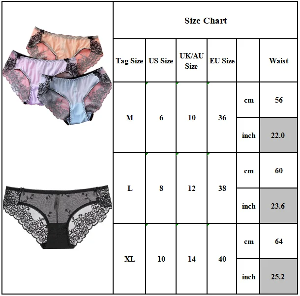 

Womens Ladies Knickers Underwear Sexy High Waist Thongs Panties Briefs Sleepwear