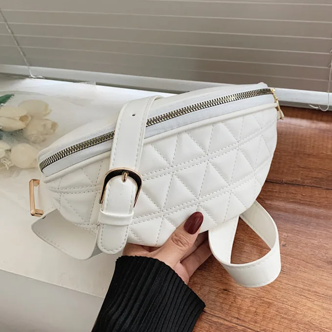 

Fashion Women Waist Bag Chest Bag PU Leather Fanny Pack Ladies Messenger Shoulder Bags Multifunction Waist Pack Phone Purses