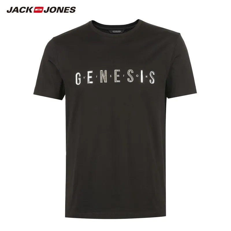 Мужская Светоотражающая футболка JackJones 100% хлопок с короткими рукавами и 3D