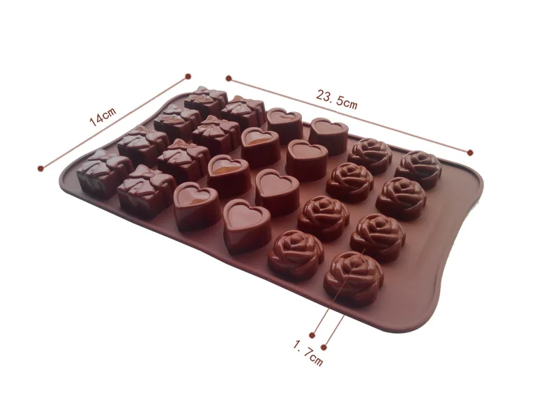 Силиконовые формы для шоколада многоразовые 24 полосные конфеты принадлежности