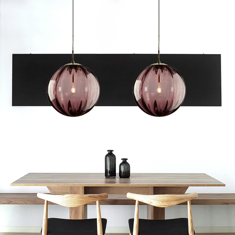 Скандинавские современные стеклянные подвесные светильники светодиодный
