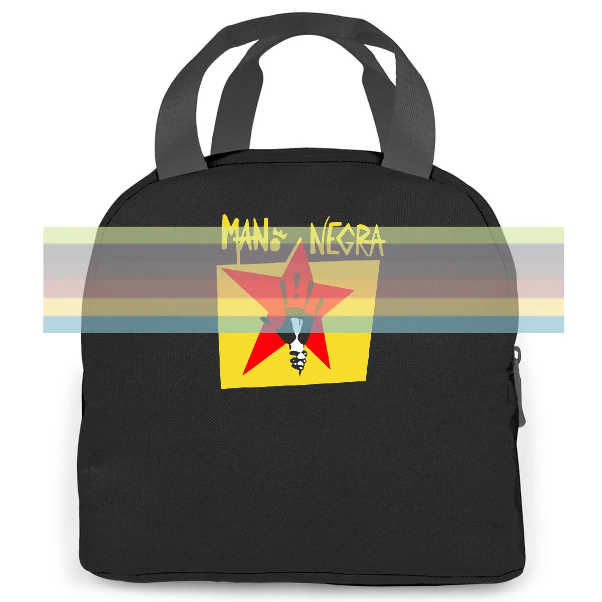 

New o Negra u Chao Rock Band Black M L women men Portable insulated lunch bag adult student