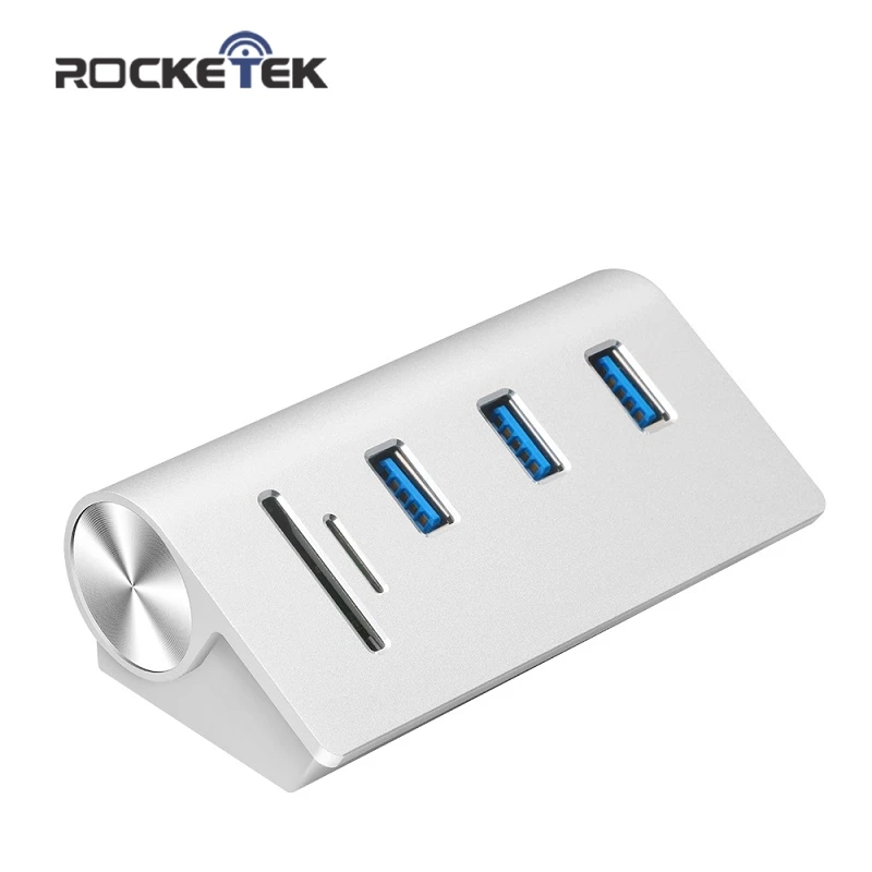 Rocketek USB HUB Высокоскоростной Алюминиевый 3.0 узлов 3 порта интерфейс питания с TF SD Card