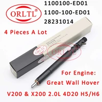 common rail injector ed01 diesel nozzle 1100 100 ed01 fuel sprayer 28231014 for great wall hover v200 x200 4d20 h5 h6 150hp