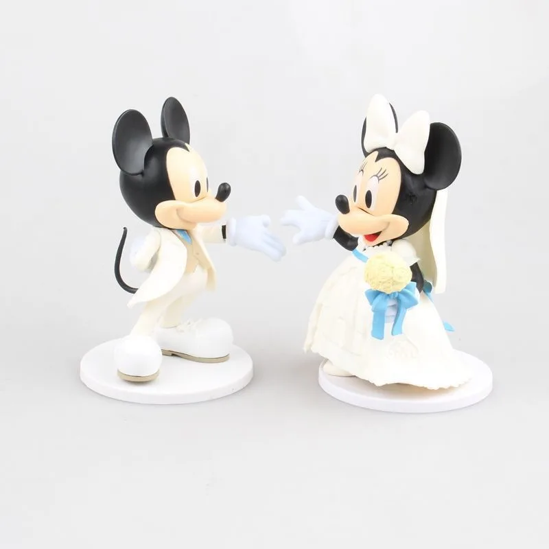 New 2pcs/set 12cm Princess Mickey Minnie Model Figure Dolls Cute Mouse Action Toy Wedding Party Decorative ornament | Игрушки и хобби