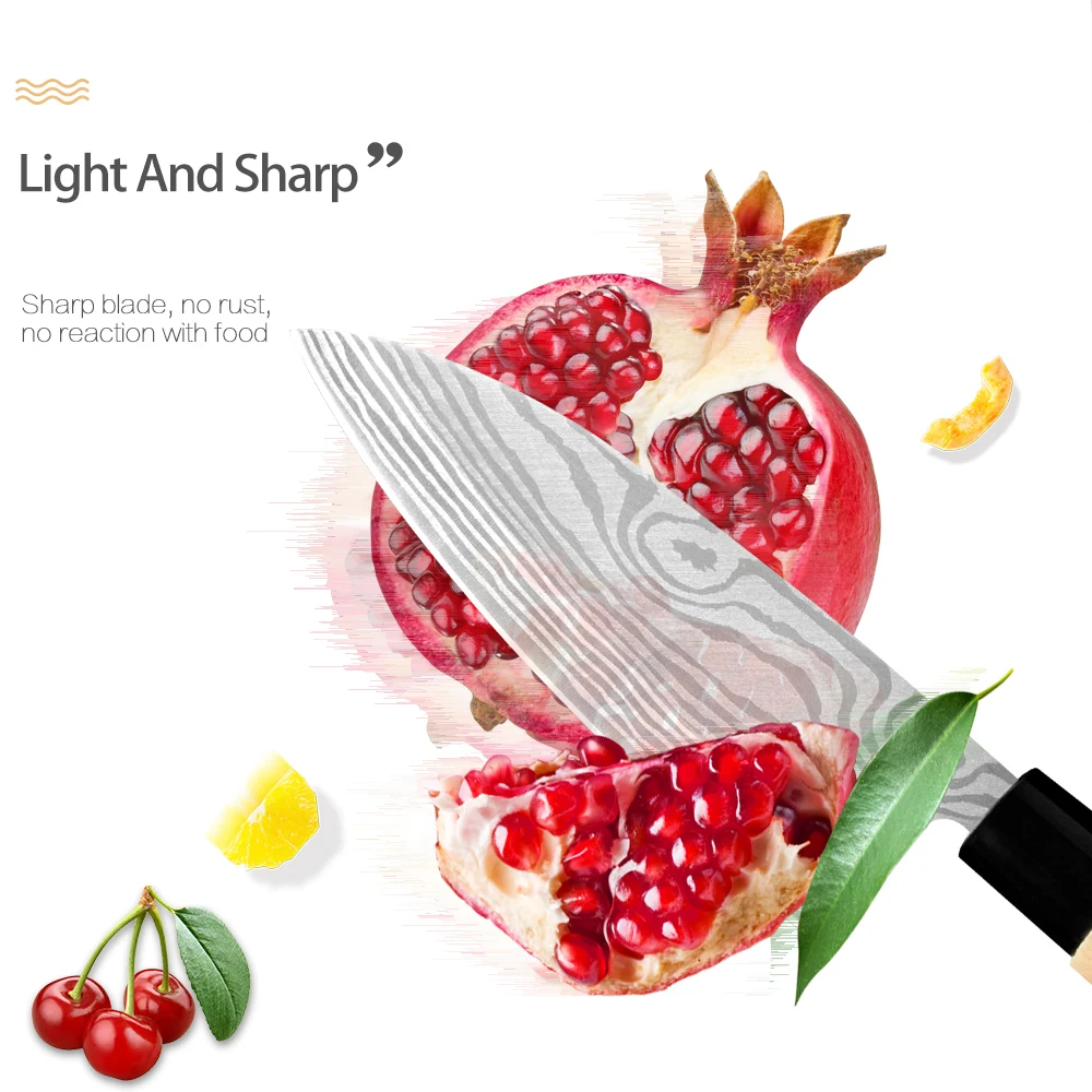 XYj кухонный нож 7 дюймов Santoku разделочные ножи 9 дюймов нож сашими с деревянной ручкой для нарезки японский нож шеф-повара