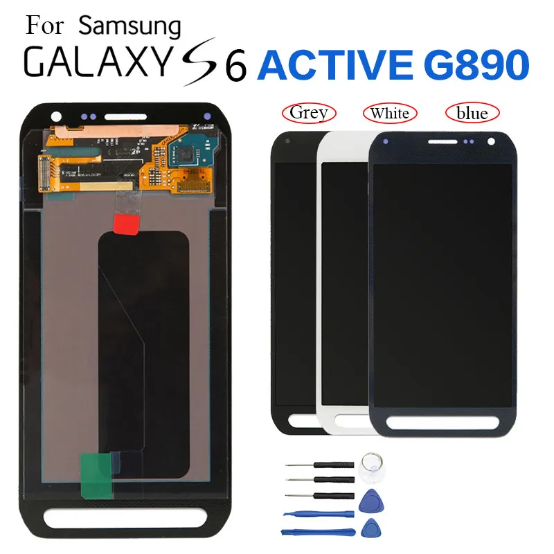 Оригинальный ЖК экран для Samsung Galaxy S6 active LCD G890 G890A дисплей сенсорный дигитайзер в