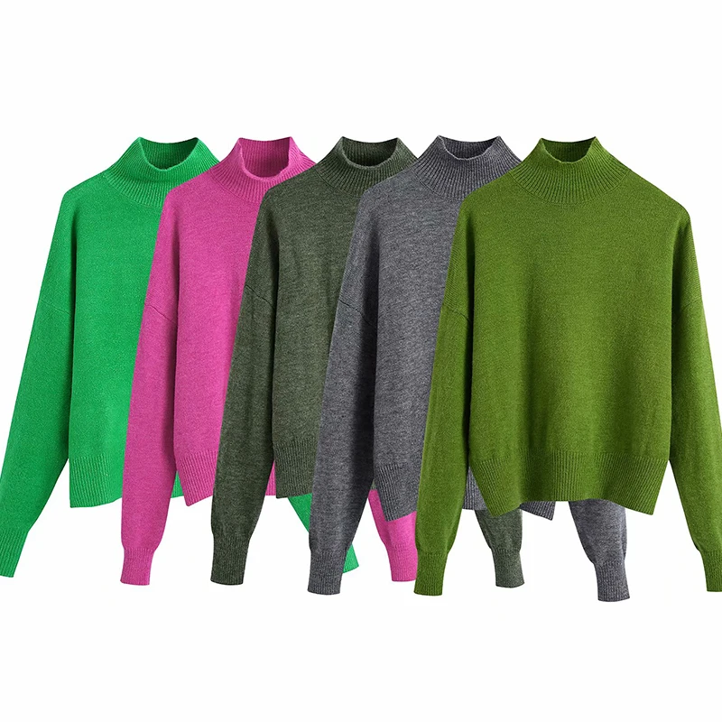 

Свитер женский, вязаный, с длинным рукавом, ярких цветов, Осень-зима