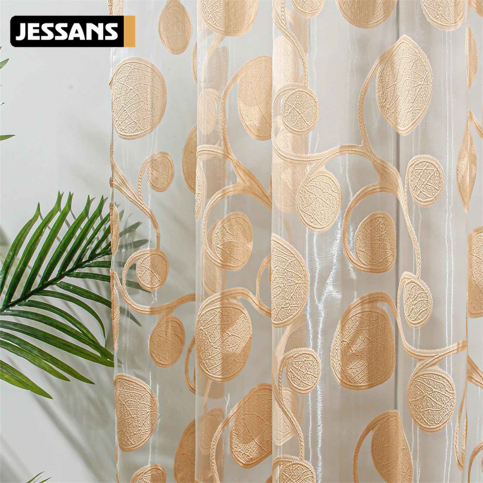 

Circle Geometric Modern Sheer Curtain Panel for Living Room the Bedroom Kitchen Blinds Window Treatment Draperies Decor
