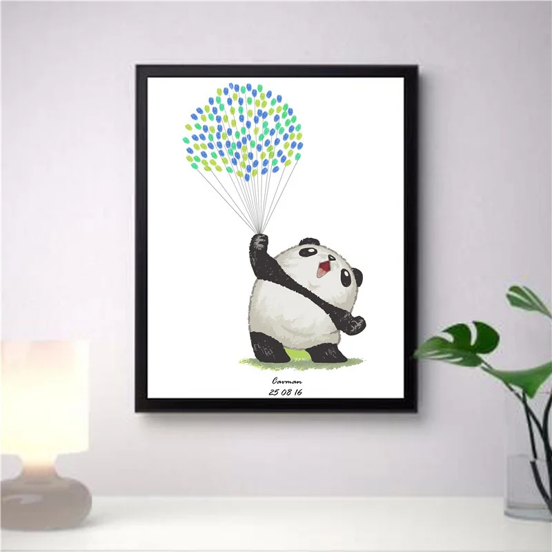 Милые панды настенные художественные картины на холсте Гостевая книга