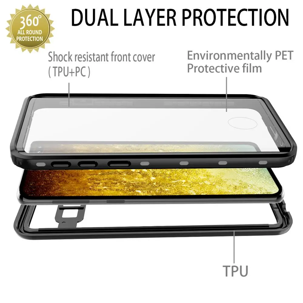 SHELLBOX Waterproof Case For Samsung S10 Plus Smart Shockproof Cover for Galaxy Phone Outdoor Sport Fundas |