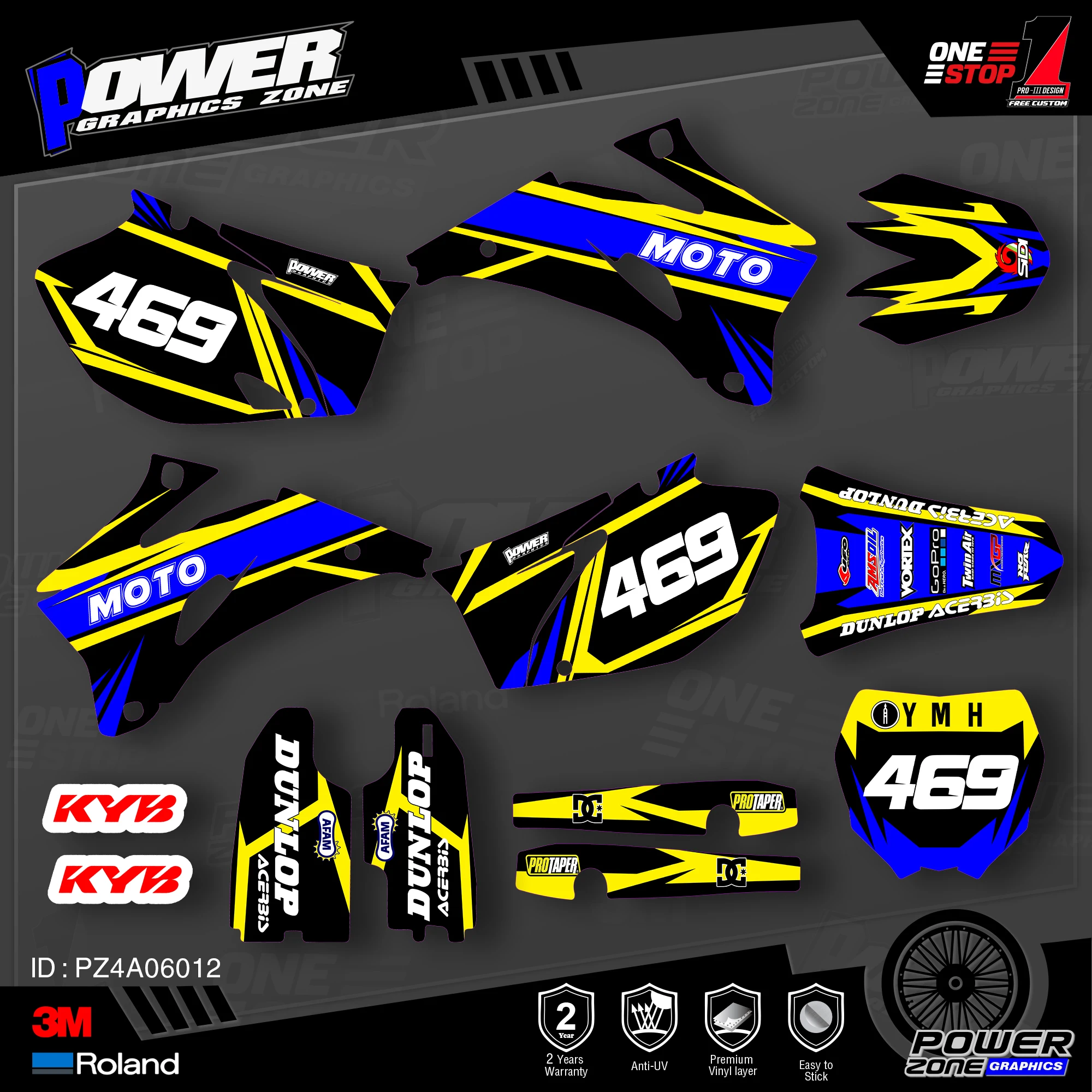 Персонализированные графические фоны PowerZone Team наклейки 3M Набор наклеек для YAMAHA