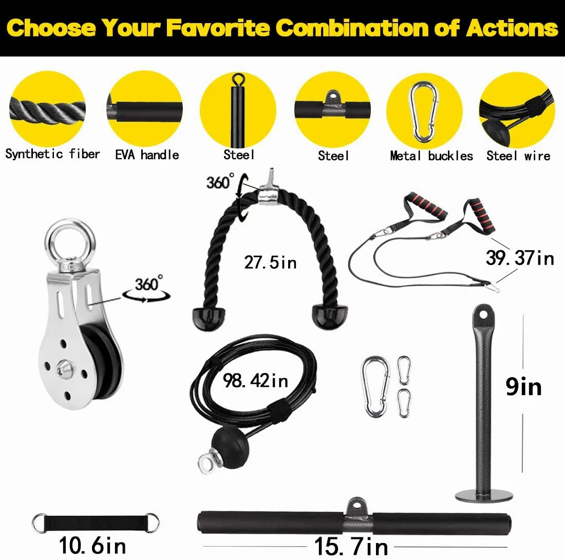 Шкив для фитнеса кабельная система сделай сам рука бицепс Трицепс нагрудная