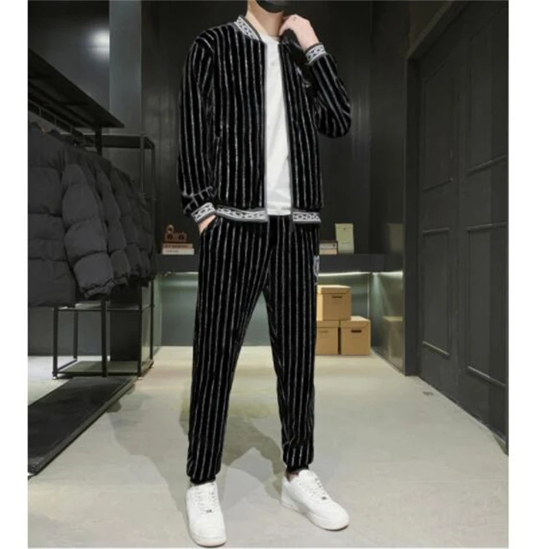 

Новый Мужской Двусторонний бархатный повседневный костюм кардиган для бейсбола толстовка с воротником-стойкой куртка 8529B