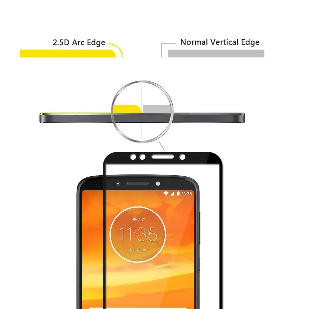 9D полное покрытие Передняя пленка Закаленное стекло для Motorola Moto E5 G5 Play G5S G6 Plus X4 X5