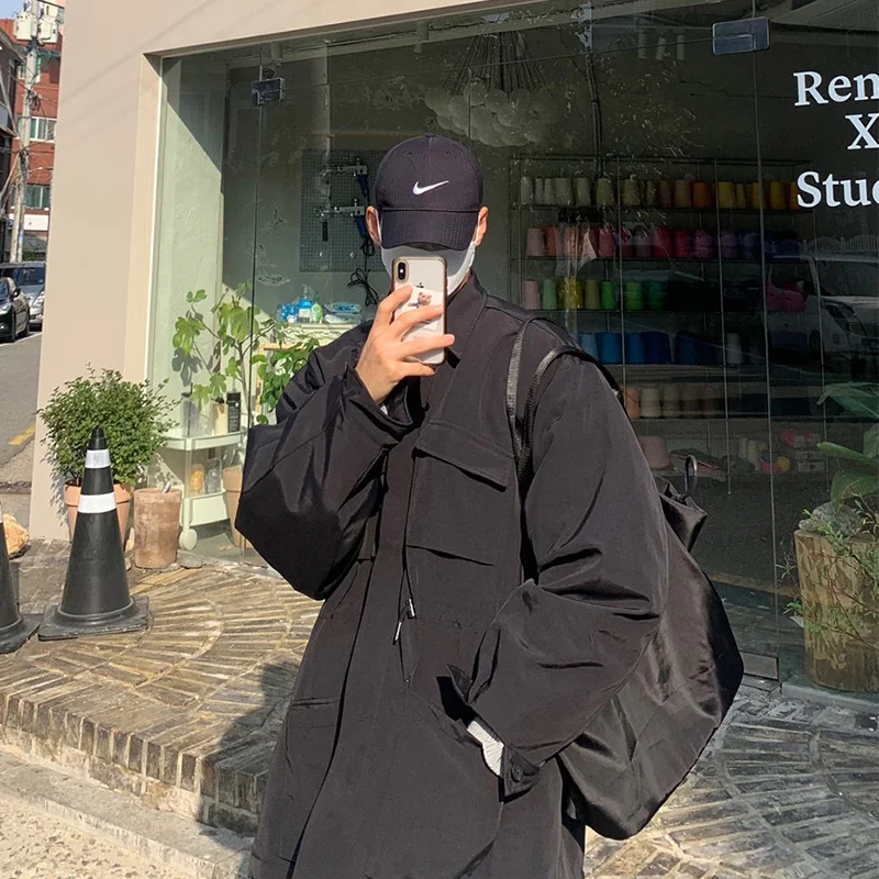 Winter Jacket Men Warm Fashion Thickened Pocket Jacket Men Streetwear Korean Loose Black Thick Short Coat Mens Parker Clothes