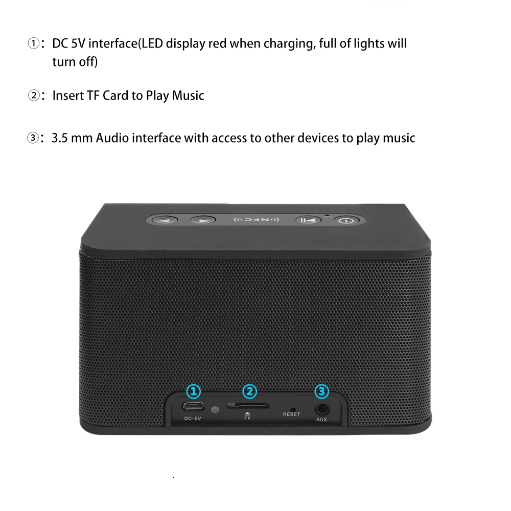 Bluetooth портативный мини индукционный динамик беспроводной музыкальный s BT NFC