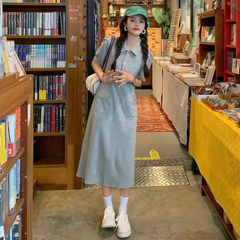 

Платье-Поло женское с пышными рукавами, Осень-зима 2021