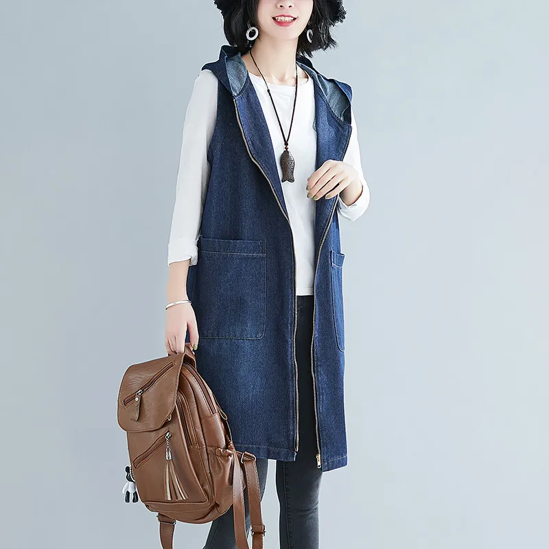 Oversize Women Denim Vest Jacket New 
