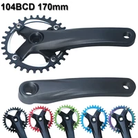 104bcd bicycle crank sprocket 170mm mtb bike square hole crankset 30t 32t 34t 36t 38t narrow wide single speed chainring