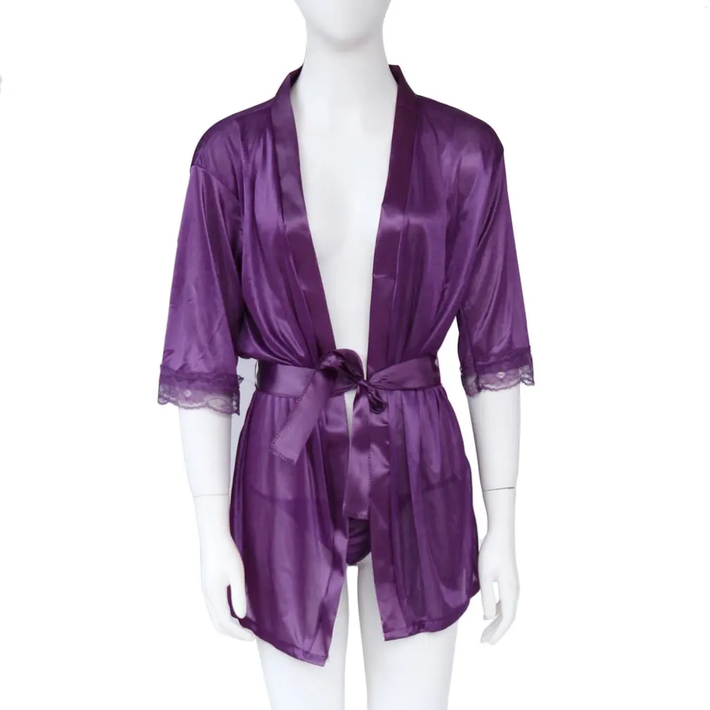 1 комплект сексуальное кружевное ночное белье ночная рубашка нижнее Халат +