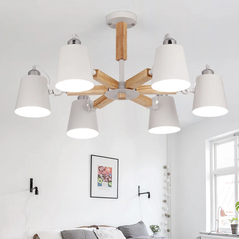 Современные светодиодные потолочные лампы скандинавские железные черные