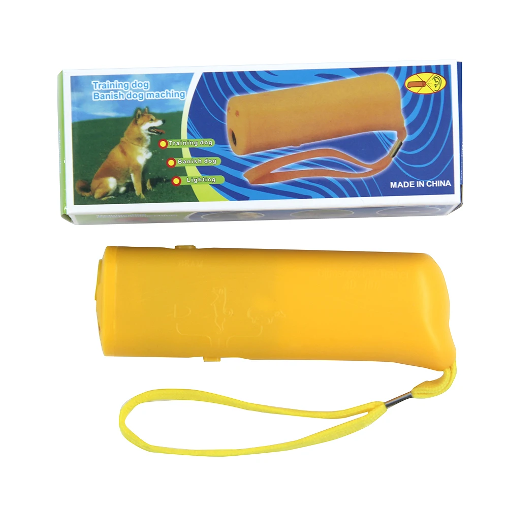 

1pcs Portable Pet Dog Repeller Anti Barking Stop Bark Training Device Trainer LED Ultrasonic Without Battery Dog Accessories