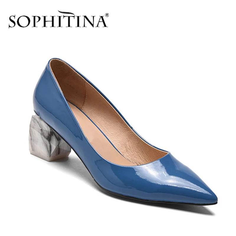 SOPHITINA/женские туфли лодочки большой размер острый носок Удобный особый дизайн