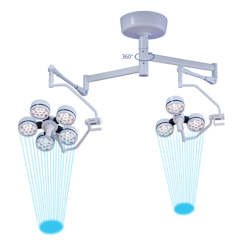 

100,000 Lux Double Head Shadowless LED Operating Lamp Ceiling Surgical Light