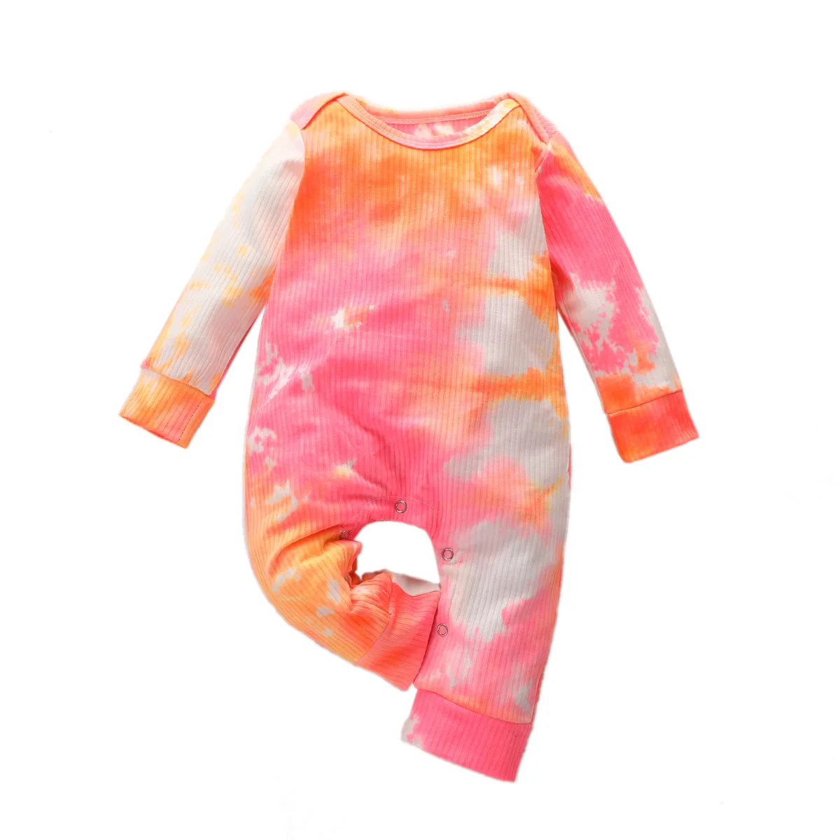 

2020 New Autumn Long Sleeve Baby Boy Girl Tie Dye Printed Romper Clothes Todder Newborn Infantil Colorful Jumpsuit Overall 0-24M
