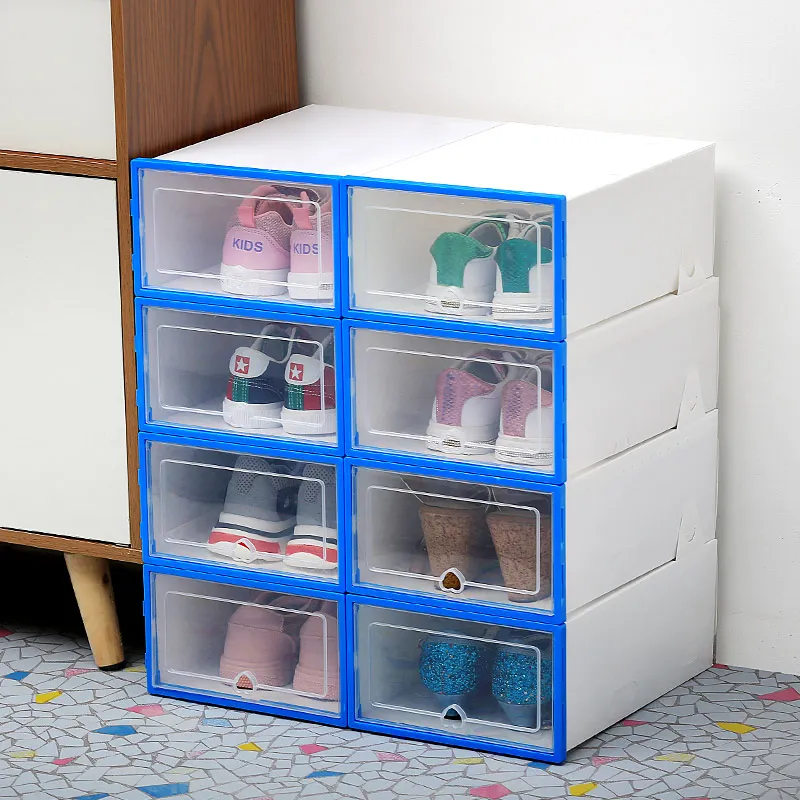 8 шт. прозрачная коробка для обуви утолщенная Пылезащитная хранения может быть