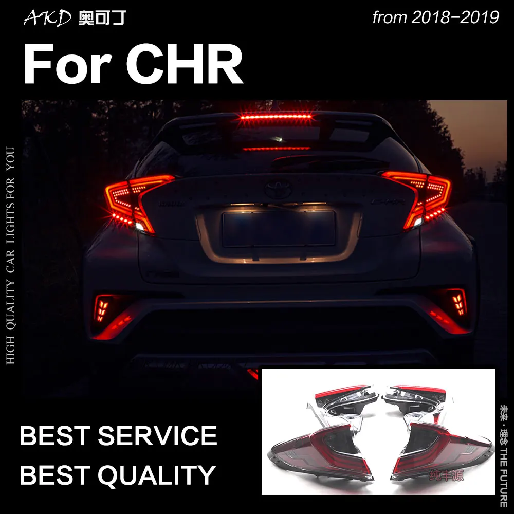 АКД стайлинга автомобилей хвост лампа для Toyota C HR светильник 2018 2019 ЧР