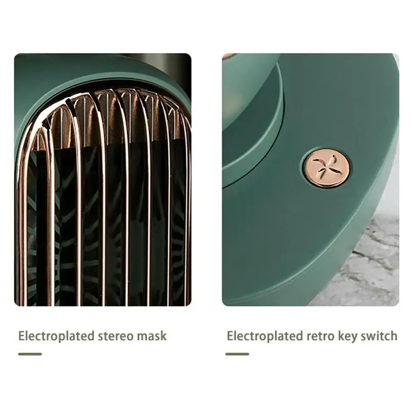 

Strong Wind USB Charging Mini Electric Fan Double Helix Air Bilt-in Battery Kitchen Cooler For Bedroom J7F2