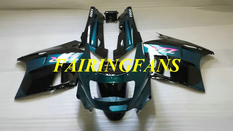 Обтекатель для KAWASAKI Ninja ZZR1100 90 91 92 ZZR 1000 ZX11 ZX11D 1990 1991 1992 голубой черный обтекатель