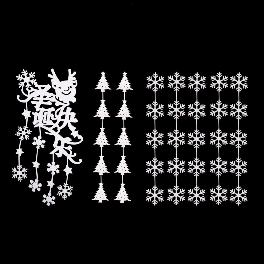 5 цветов искусственная пена Снежинка кедр Счастливого Рождества оконные