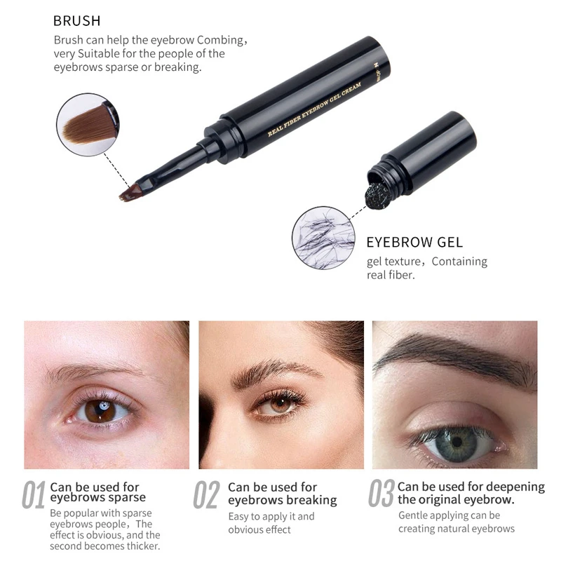 3D гель для наращивания бровей водостойкие натуральные волокна тинт волос крем