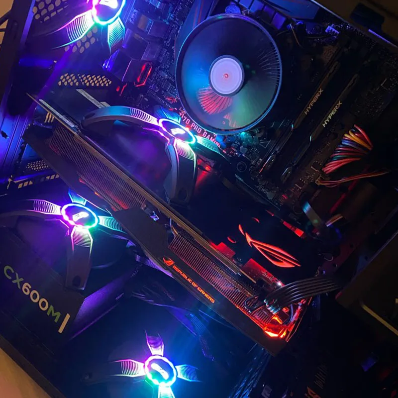 Вентилятор darkFlash Бескаркасный RGB для корпуса ПК 12 В 4 контакта | Компьютеры и офис