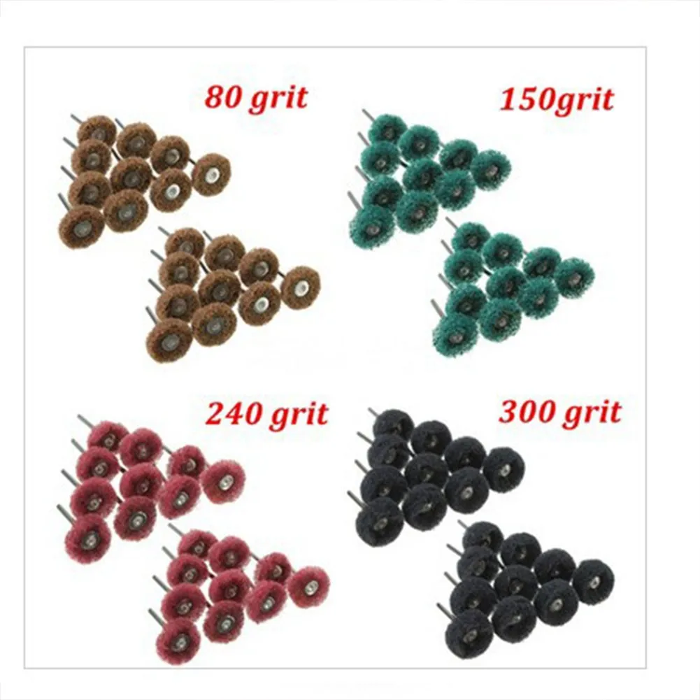 

40PCS Wheel Buffing Polishing Set Nylon Fiber Brush For Rotary Tool Accessory Kit Rotating Grinding And Polishing Tools