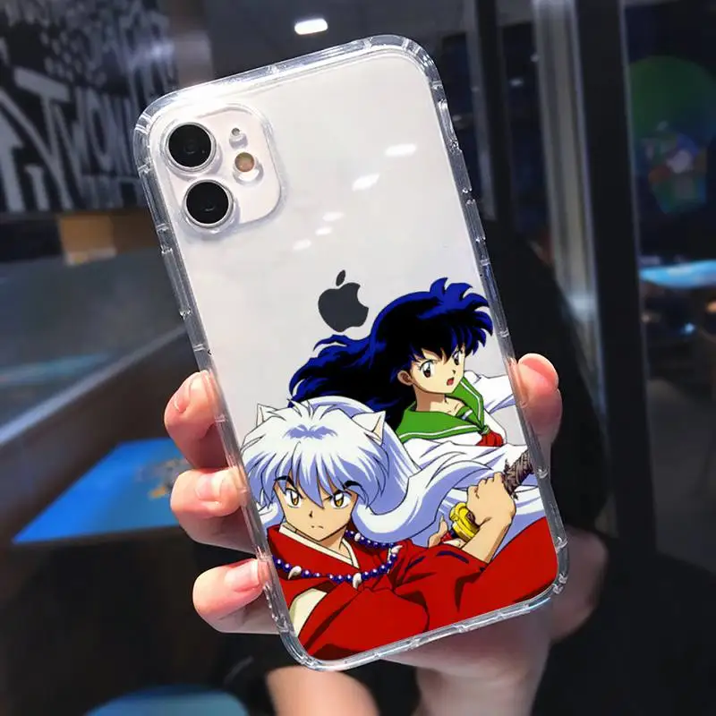 

Anime Inuyasha Hot Selling Fashion Phone Case Transparent for iPhone 11 12 mini pro XS MAX 8 7 6 6S Plus X 5S SE 2020 XR