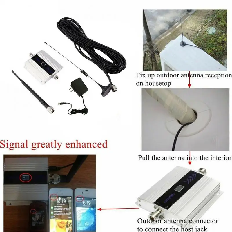 

900Mhz GSM 2G/3G/4G Signal Booster 4G Mobile Repeater Amplifier Antenna For Cell Phone Mobile Signal Booster