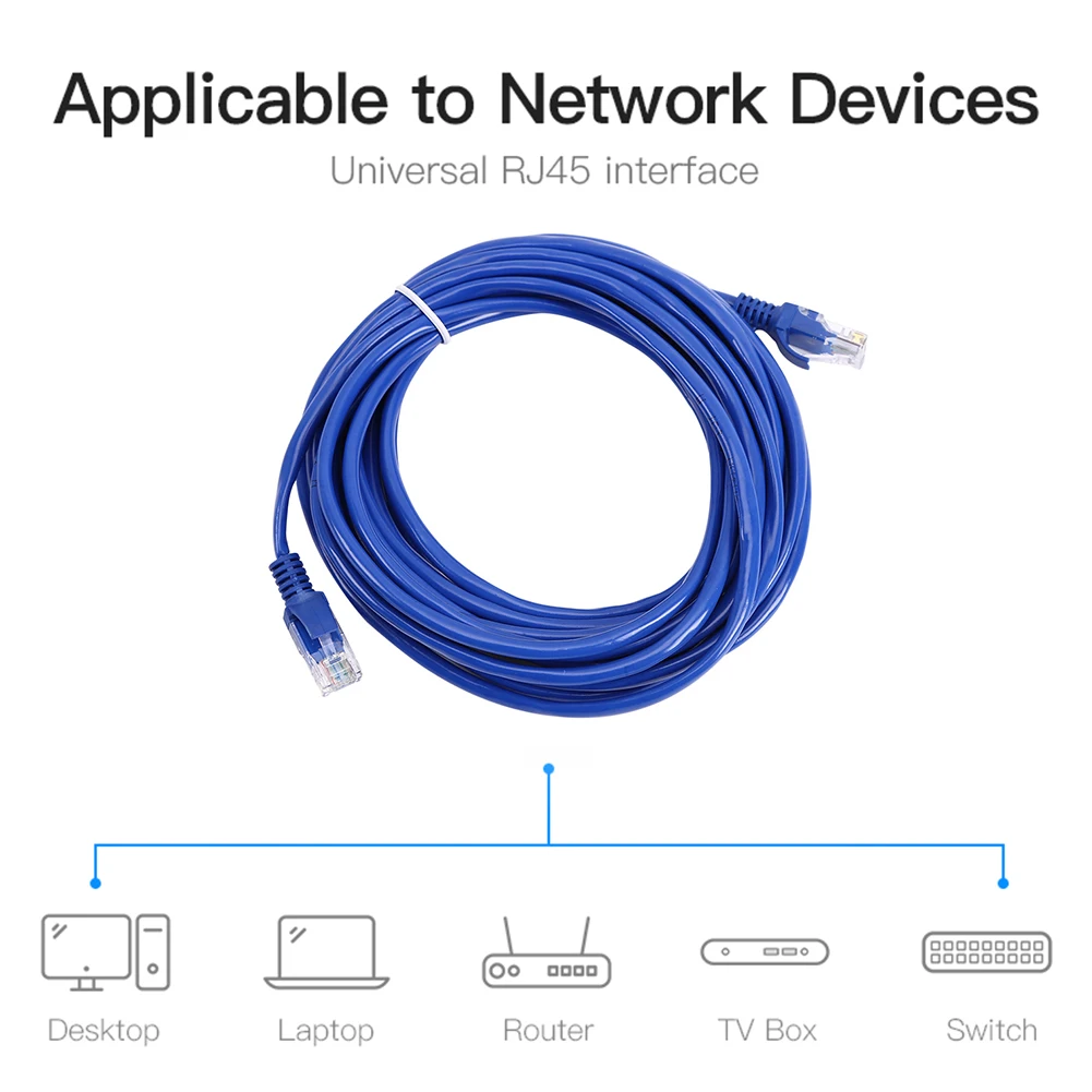 

10M CAT5 Ethernet Network Cable RJ45 Line Internet LAN Cord for Modem Router PC Computer Laptop Accessories