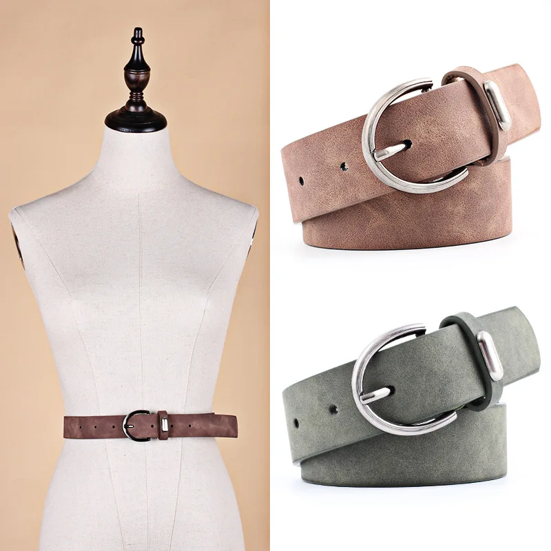 

Women belt 2021 New Wide Suede Leather Waist belt Female Casual Ladies Pin Buckle belts for Women Dresses belts