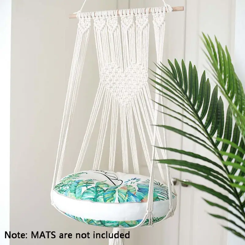 

Handwoven Tapestry Wall Hanging Macrame Pet Cat Hammock Bed Swing Living Room Home Decoration without Mat
