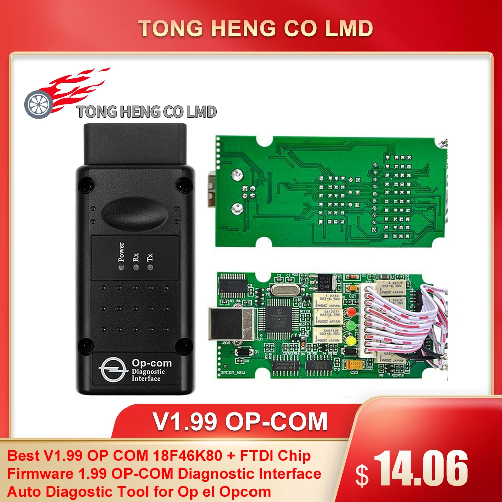Лучший V1.99 OP COM 18F46K80 + FTDI прошивок чипов 1 99 диагностический Интерфейс Авто Diagostic