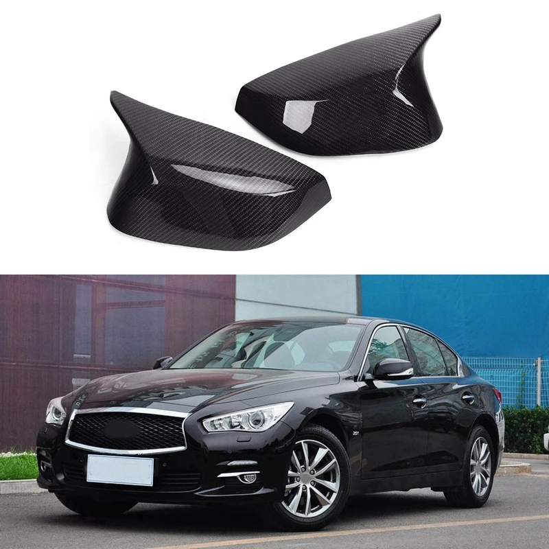 2 шт. крышка зеркала заднего вида из углеродного волокна замена крышки для Infiniti Q5