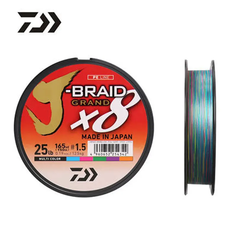 Новинка DAIWA J-BRAID 135 м X8 плетеная леска PE темно-зеленая Сделано в Японии