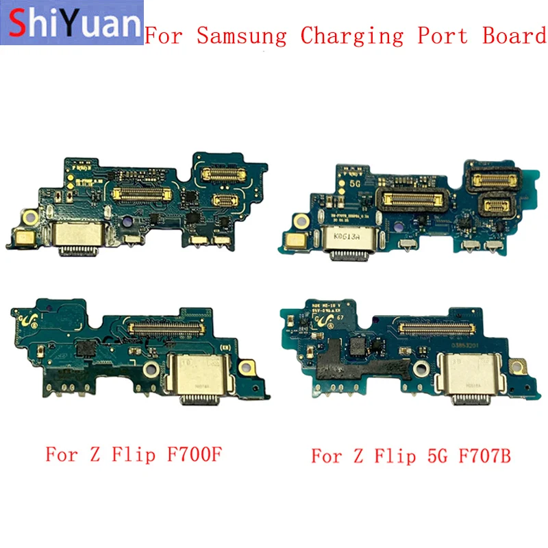 USB-коннектор для зарядного порта, детали платы, гибкий кабель для Samsung Z Flip F700F Z Flip 5G F707B, запасная часть