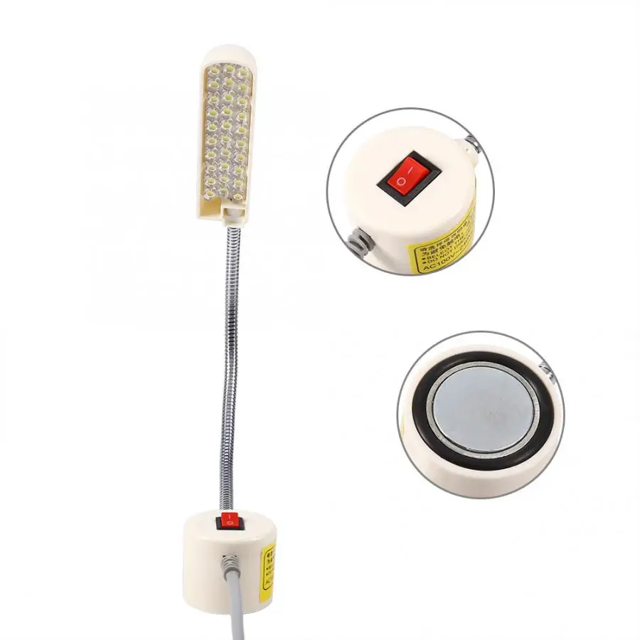workshop 1pc AC 110V-250V 30 LED Light Magnetic Base Switch for Sewing Machine Working | Освещение