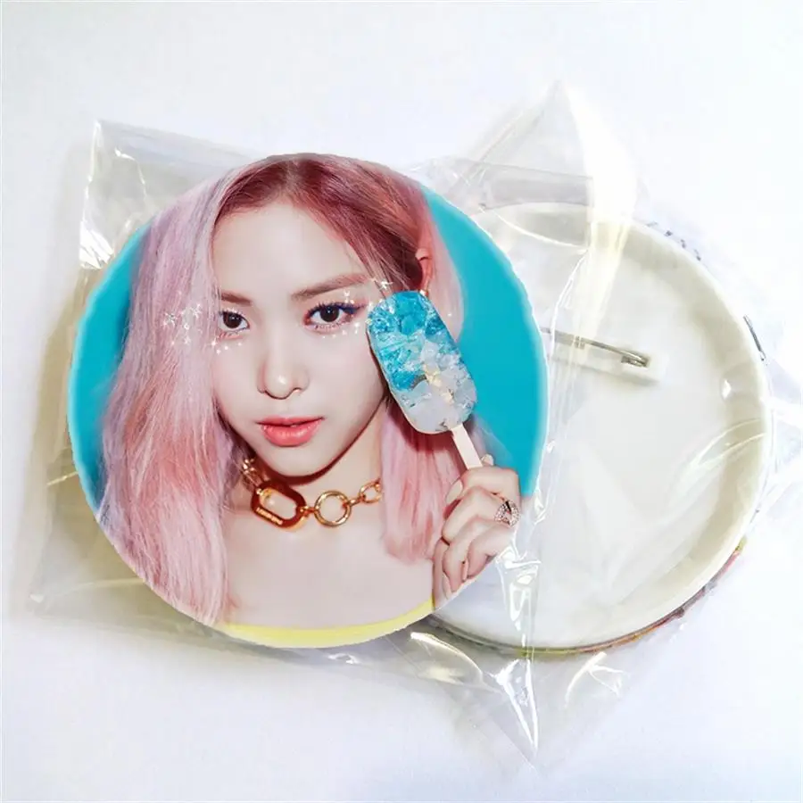 Kpop ITZY круглый бейдж IT'z ледяные Броши Кнопка Ryujin Lia модные нагрудные шпильки для шапка Сумка Одежда