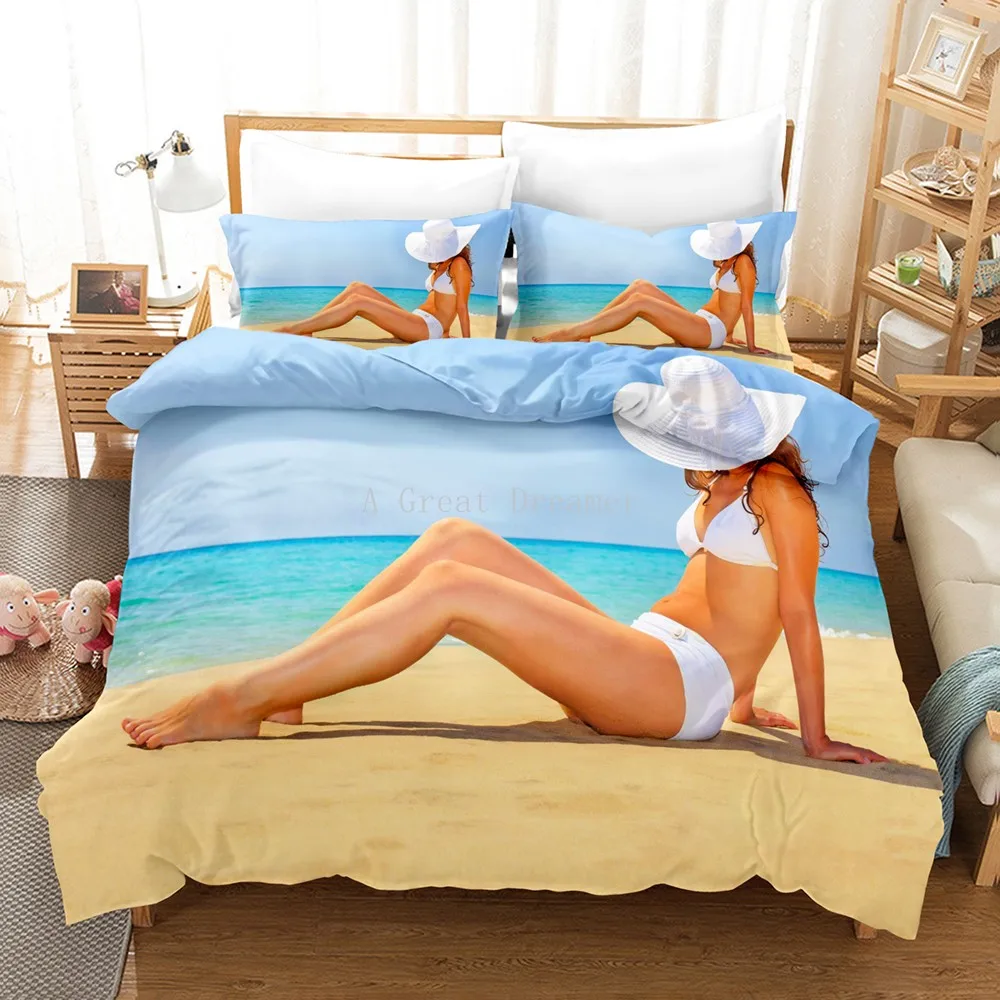 

Hot Sexy Buttocks Bikini Bedding Set Girl Bedroom Decor Luxury Quilt Cover Fashion Duvet Cover And Pillowcase